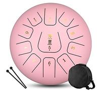 CEHJZQRPL Tamburo for lingua 12 pollici 11 toni Chiave C Strumenti a percussione in acciaio Tamburo etereo Tamburo handpan con bacchette for batteria Borsa da trasporto Regalo for principianti Adulti