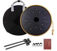 CEHJZQRPL Tamburo for Lingua 14 pollici 14 note Tamburo a forma di piatto in acciaio ramato con mazzette decorative in corda Borsa for il trasporto Strumento musicale a percussione professionale for l
