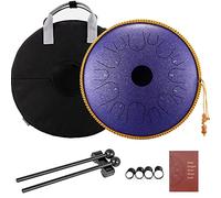 CEHJZQRPL Tamburo for Lingua 14 pollici 14 note Tamburo a forma di piatto in acciaio ramato con mazzette decorative in corda Borsa for il trasporto Strumento musicale a percussione professionale for l
