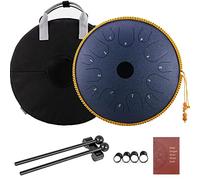 CEHJZQRPL Tamburo for Lingua 14 pollici 14 note Tamburo a forma di piatto in acciaio ramato con mazzette decorative in corda Borsa for il trasporto Strumento musicale a percussione professionale for l