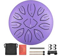 CEHJZQRPL Tamburo for lingua 6 pollici 11 note, strumento a percussione tamburo in acciaio, kit batteria handpan chiave C con borsa for il trasporto, mazze for batteria, copertura for dita for bambini