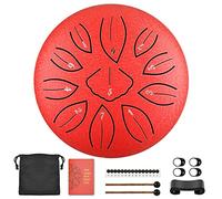 CEHJZQRPL Tamburo for lingua 6 pollici 11 note, strumento a percussione tamburo in acciaio, kit batteria handpan chiave C con borsa for il trasporto, mazze for batteria, copertura for dita for bambini