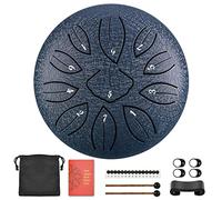 CEHJZQRPL Tamburo for lingua 6 pollici 11 note, strumento a percussione tamburo in acciaio, kit batteria handpan chiave C con borsa for il trasporto, mazze for batteria, copertura for dita for bambini