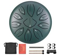 CEHJZQRPL Tamburo for lingua 6 pollici 11 note, strumento a percussione tamburo in acciaio, kit batteria handpan chiave C con borsa for il trasporto, mazze for batteria, copertura for dita for bambini