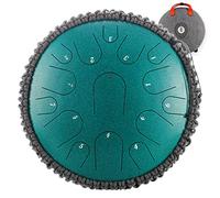 CEHJZQRPL Tamburo for lingua da 15 toni da 14 pollici Re maggiore Handpan Tamburo for lingua in acciaio Meditazione Yoga Zen con mazze Borsa da trasporto Strumento a percussione for principianti Amant