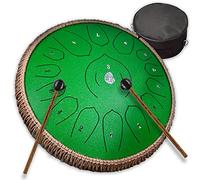 CEHJZQRPL Tamburo in acciaio, chiave C 15 note 13 pollici Tamburo a mano in acciaio Strumento a percussione Pan con borsa da viaggio Bacchette Libro musicale for educazione musicale Meditazione Yoga(G