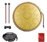 CEHJZQRPL Tamburo in acciaio con linguetta, 15 toni, 14 pollici, re maggiore, con battenti, borsa for il trasporto, strumento a percussione, for yoga, meditazione Zen, guarigione mentale, allenamento