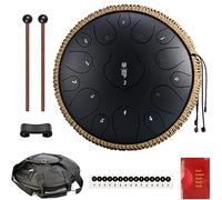 CEHJZQRPL Tamburo in acciaio con linguetta, 15 toni, 14 pollici, re maggiore, con battenti, borsa for il trasporto, strumento a percussione, for yoga, meditazione Zen, guarigione mentale, allenamento