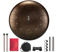 CEHJZQRPL Tamburo in acciaio da 12 pollici 13 note, tamburo for lingua in acciaio legato chiave C for principianti Zen Handpan strumento a percussione con borsa for il trasporto for la meditazione Yog