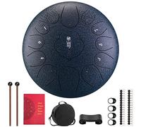 CEHJZQRPL Tamburo in acciaio da 12 pollici 13 note, tamburo for lingua in acciaio legato chiave C for principianti Zen Handpan strumento a percussione con borsa for il trasporto for la meditazione Yog