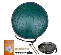 CEHJZQRPL Tamburo in acciaio da 14 pollici, 15 note C-Key Tamburo Handpan Strumento a percussione Tamburo Handpan Lotus con bacchette Borsa da trasporto for concerti di educazione musicale Guarigione