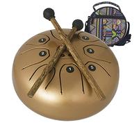 CEHJZQRPL Tamburo in acciaio da 5,5 pollici, batteria in acciaio chiave C 8 note Kit di strumenti a percussione for tamburi a mano for principianti con borsa da viaggio Bacchette for batteria perfette