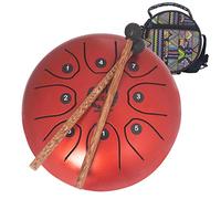 CEHJZQRPL Tamburo in acciaio da 5,5 pollici, batteria in acciaio chiave C 8 note Kit di strumenti a percussione for tamburi a mano for principianti con borsa da viaggio Bacchette for batteria perfette