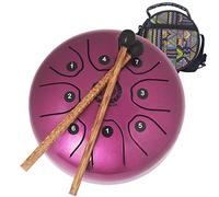 CEHJZQRPL Tamburo in acciaio da 5,5 pollici, batteria in acciaio chiave C 8 note Kit di strumenti a percussione for tamburi a mano for principianti con borsa da viaggio Bacchette for batteria perfette