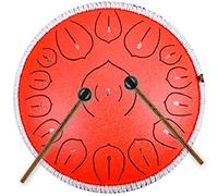CEHJZQRPL Tamburo in acciaio Strumenti a percussione Handpan 14 pollici 15 note Tamburo for lingua con mazze Borsa da trasporto Tamburo etereo for bambini adulti Yoga Meditazione Educazione musicale G