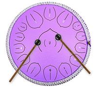 CEHJZQRPL Tamburo in acciaio Strumenti a percussione Handpan 14 pollici 15 note Tamburo for lingua con mazze Borsa da trasporto Tamburo etereo for bambini adulti Yoga Meditazione Educazione musicale G