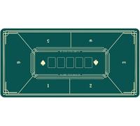 CEHJZQRPL Tappetino da poker Texas Hold'em, tappetino professionale for tavoli da casinò con borsa for il trasporto, copertura in gomma for tavoli da gioco for feste(Grün,S)