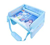 CEHJZQRPL Vassoio for seggiolino Auto for Bambini, Vassoio da Viaggio for seggiolino Auto for Bambini, Tavolo Multifunzione for Auto(Blue)