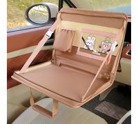 CEHJZQRPL Vassoio for seggiolino Auto for Bambini, Vassoio da Viaggio Pieghevole for seggiolino Auto for Bambini, Tavolo da Auto, scrivania Pieghevole Multifunzionale(Brown)