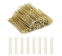 Cehony Forcine per capelli a forma di U, 200 forcine per capelli ondulate a forma di U, con scatola, per donne, ragazze e ragazze, forcine per capelli storiche francesi, accessori per capelli (biondo