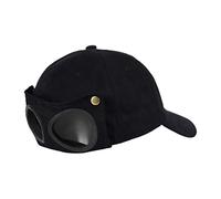 CEHTK Cappello da Baseball con Occhiali da Sole Regolabili, Morbido e Curvo, Cappelli Hip Hop per Uomo e Donna, Unisex, Nero