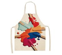 CEHTK Grembiule Unisex alla Moda con Divertenti Grembiuli a Tema lucidante per Donne e Uomini, per Cucinare e cuocere al Forno, Proteggi i Tuoi Vestiti dal Colore 6