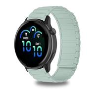 CeiBand 20mm Cinturino Magnetico per Garmin Vivoactive 6/5/Venu Sq 2/Approach S50, Sportivo Cinturini Silicone Reversibile su Entrambi Lati per Garmin Forerunner 165/245/570 42mm/645 - Verde chiaro