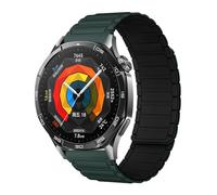 CeiBand 20mm Cinturino Magnetico per Garmin Vivoactive 6/5/Venu Sq 2/Approach S50, Sportivo Cinturini Silicone Reversibile su Entrambi Lati per Garmin Forerunner 165/245/570 42mm/645 - Nero Verde