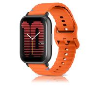 CeiBand Cinturino di ricambio compatibile con Amazfit Active 2/Active/GTR Mini/Bip 3/GTS 4/3/2e/2, in silicone, per Garmin Vivoactive 6/5, da uomo e da donna, colore: arancione
