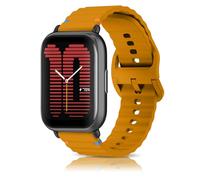CeiBand Cinturino di ricambio compatibile con Amazfit Active 2/Active/GTR Mini/Bip 3/GTS 4/3/2e/2, in silicone, per Garmin Vivoactive 6/5, da uomo e da donna, colore: giallo