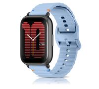 CeiBand Cinturino di ricambio compatibile con Amazfit Active 2/Active/GTR Mini/Bip 3/GTS 4/3/2e/2, in silicone, per Garmin Vivoactive 6/5, da uomo e da donna, colore: blu chiaro