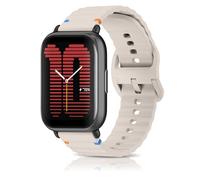 CeiBand Cinturino di ricambio compatibile con Amazfit Active 2/Active/GTR Mini/Bip 3/GTS 4/3/2e/2, in silicone, per Garmin Vivoactive 6/5, da uomo e da donna, colore: crema