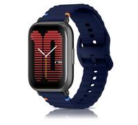 CeiBand Cinturino di ricambio compatibile con Amazfit Active 2/Active/GTR Mini/Bip 3/GTS 4/3/2e/2, in silicone, per Garmin Vivoactive 6/5, da uomo e da donna, colore: blu scuro