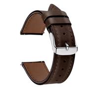 CeiBand Cinturino Pelle per 20 mm 22 mm, Cinturini per Orologio in pelle Vintage, Uomo Donna Morbido Cintura Cinturini - Marrone Scuro
