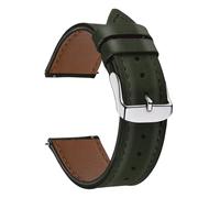 CeiBand Cinturino Pelle per 20 mm 22 mm, Cinturini per Orologio in pelle Vintage, Uomo Donna Morbido Cintura Cinturini - Verde