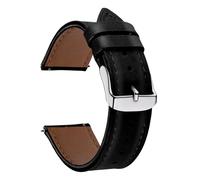CeiBand Cinturino Pelle per 22 mm 20 mm, Cinturini per Orologi in pelle Vintage, Uomo Donna Morbido Cintura Cinturini - Nero