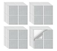CEIEVER Adesivi per Piastrelle 40 Pezzi 15x15CM Autoadesive da Parete Autoadesivo Decorazione Adesivo murale in PVC Peel and Stick Tiles per Bagno,Cucina,Soggiorno