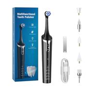 CEIEVER Kit sbiancante per denti con 5 modalità, lucidante per denti, smacchiatore, 5 testine, nero