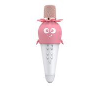 CEIEVER Microfono Bluetooth karaoke, microfono Bluetooth senza fili a LED, per cantare, portatile, per cantare, per karaoke, per bambini, adulti (rosa)