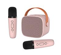 CEIEVER - Microfono per karaoke per bambini, con microfono senza fili, per karaoke, per bambini, con effetti che cambiano la voce e Bluetooth, per ragazzi e ragazze, rosa