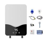 CEIEVER - Mini scaldacqua istantaneo, con indicatore LED, 220 V, 5500 W, scaldabagno elettrico con protezione multipla per bagno, doccia e cucina