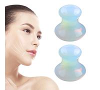 CEIEVER Pietra massaggiante Gua Sha Pietra Gua Sha Pietra Eye Flowies Anti Aging Massaggio Viso Pietra Agopressione Fungo Forma Guasha Pietra per Viso Occhi Collo Rughe Rimozione SPA Rilassante (C)
