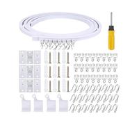 Ceiling Curtain Track, Curtain Track Ceiling Wall Mount - Two Mounting Ways, 5m/16.4ft Curtain Track Room Divider Flexible Sliding Arc U Shape L Shape