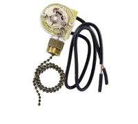 Ceiling Fan Light Switch Zing Ear Pull Chain Switch ZE-109 Fan Light Switch, On-Off Speed with Pull Chain Compatible with Ceiling Light Fans, Lamps and Wall Lights.(Bronze)