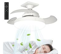 Ceiling Fans With Lights And Remote - Bedroom Ceiling Fan Light, Modern Remote Control Cooling Device, Silent Low Noise Blower | Multi Functional Household Fan For Bedroom Study Nursery Living Space