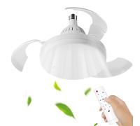 Ceiling Fans With Lights - Screw In Ceiling Fan Light | 3 Adjustable Gears Electric Fan Lamp | Natural Wind Device With Remote Control | Timing Mode, Sleep Mode | For Kitchen Living Room Dormitory Hot