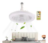Ceiling Light Fixture with Fan, Kitchen Ceiling Fan Light, Remote-Controlled Cooling Lamp, 9.84x9.84x4.33 Inches, Space-Saving Illumination for Garage, Bathroom, Game Room, Living Room, Kitchen