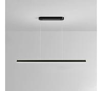Ceiling Light Lamp Pendant Lights LED Chandelier, Long Strip Hanging Aluminum Dining Table Fixture, Minimalist Drop Lamps for Office Kitchen Bar Lighting