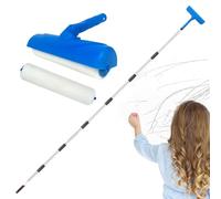 Ceiling Paint Roller - No Drip Applicator with Shield, House Painting Wall Paint Roller, Easy Coverage for Home Kitchen Bathroom Living Room Use, Painting Tools, Blue Handle, 47,24 x 9,84 x 1,77