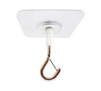 Ceiling Plant Hangers, Heavy Duty Adhesive Hooks, No Drill Sticky Wall Mounts, Safety Buckle Damage Free Design, Transparent Waterproof 6 Pack, for Indoor Hanging Décor in Bathroom, Kitchen,